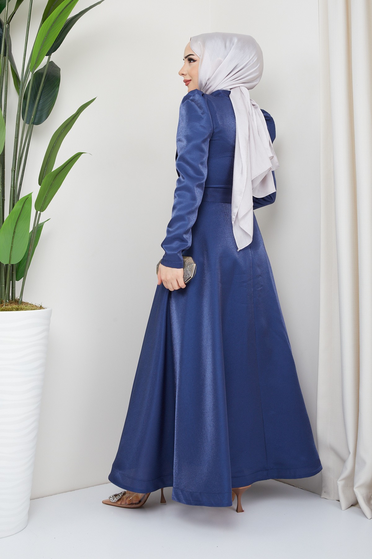 Alisa Tesettür Abiye -Lacivert