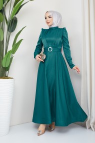 Alisa Tesettür Abiye - Yeşil