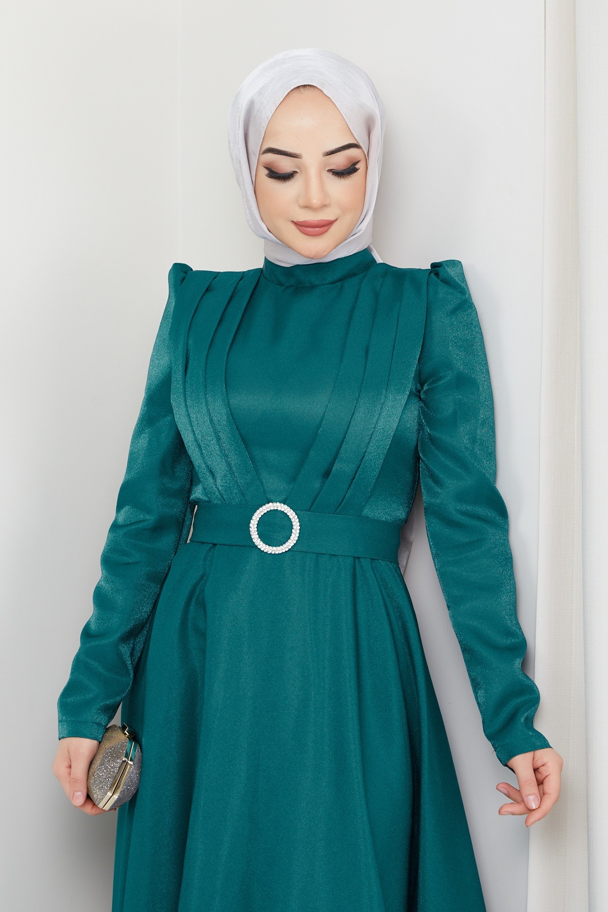 Alisa Tesettür Abiye - Yeşil