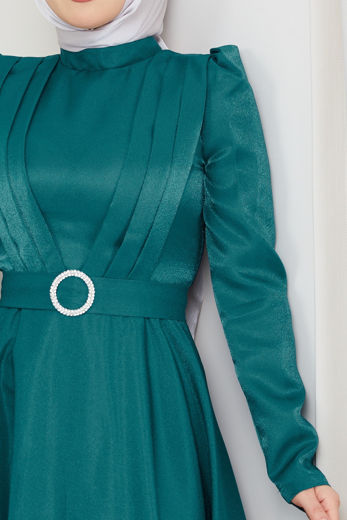 Alisa Tesettür Abiye - Yeşil