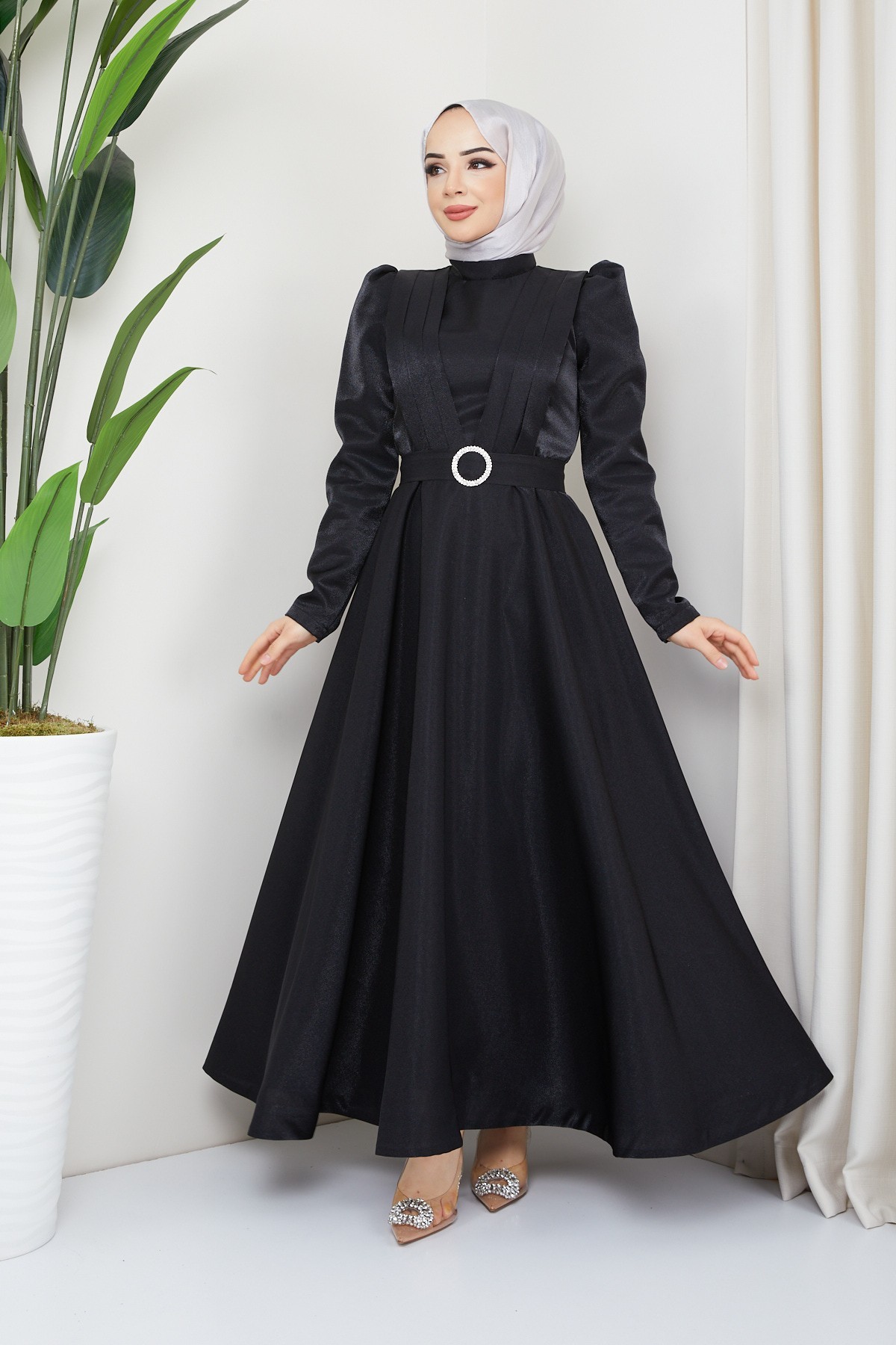 Alisa Tesettür Abiye - Siyah