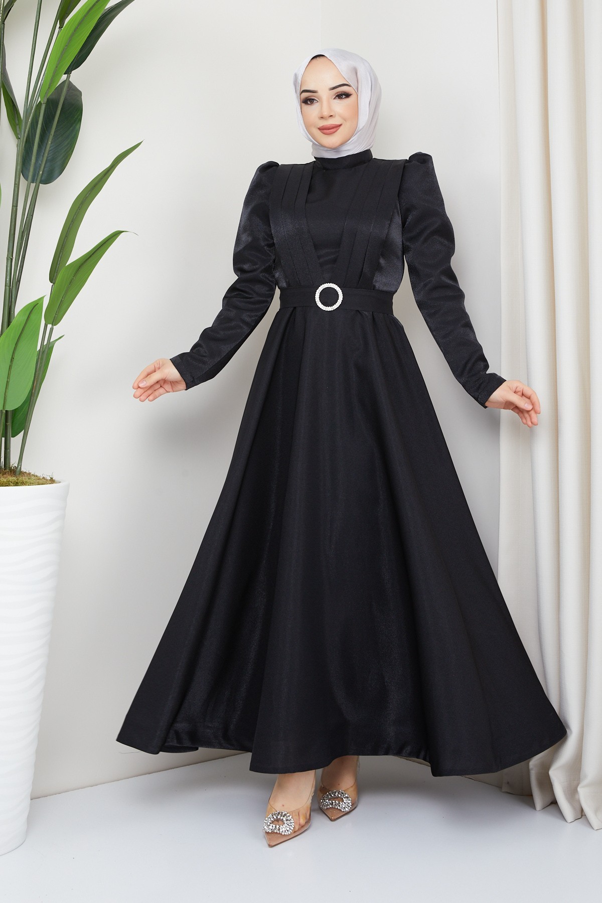 Alisa Tesettür Abiye - Siyah