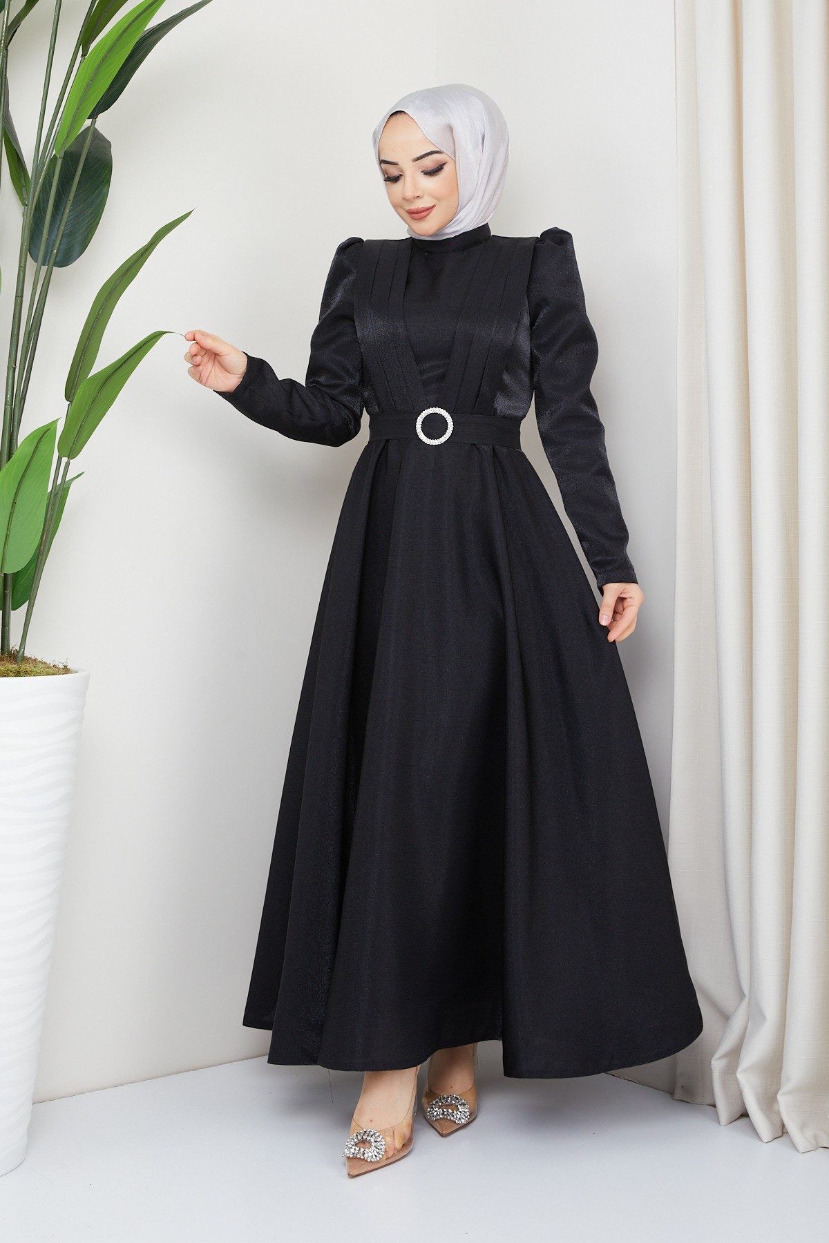 Alisa Tesettür Abiye - Siyah