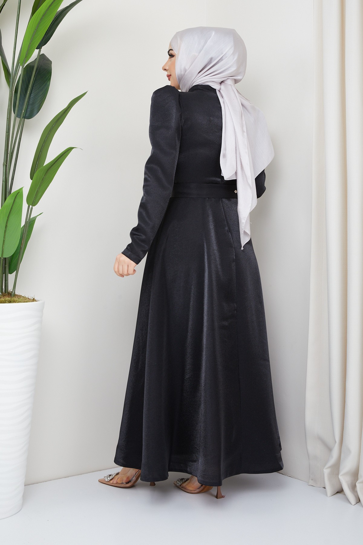 Alisa Tesettür Abiye - Siyah