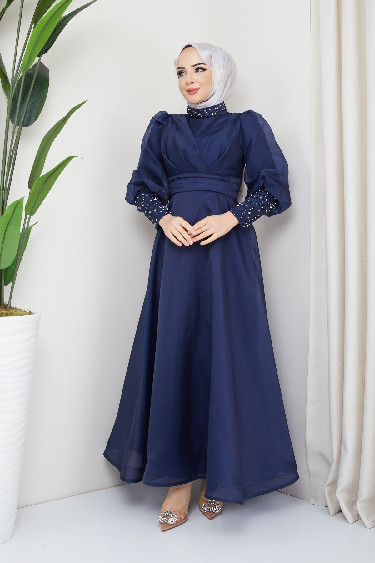 Beren Tesettür Abiye - Lacivert