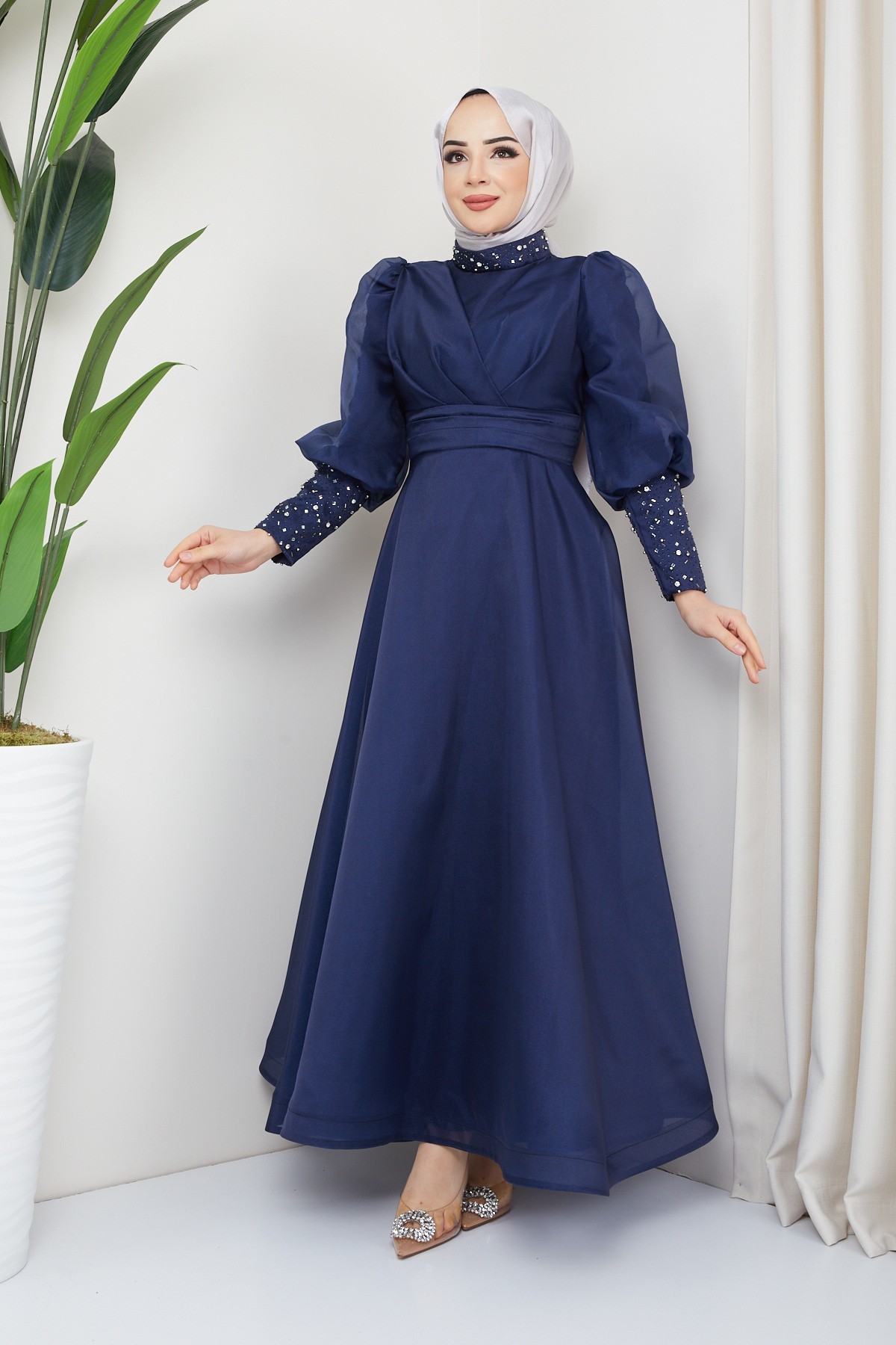 Beren Tesettür Abiye - Lacivert