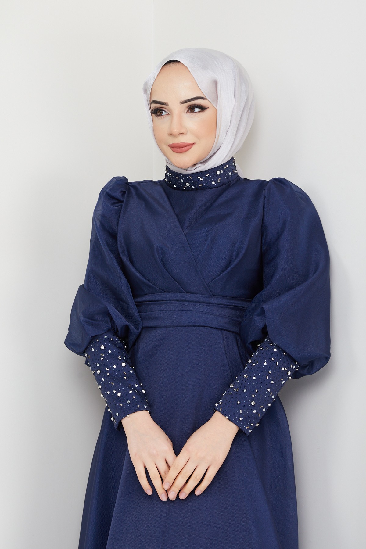 Beren Tesettür Abiye - Lacivert