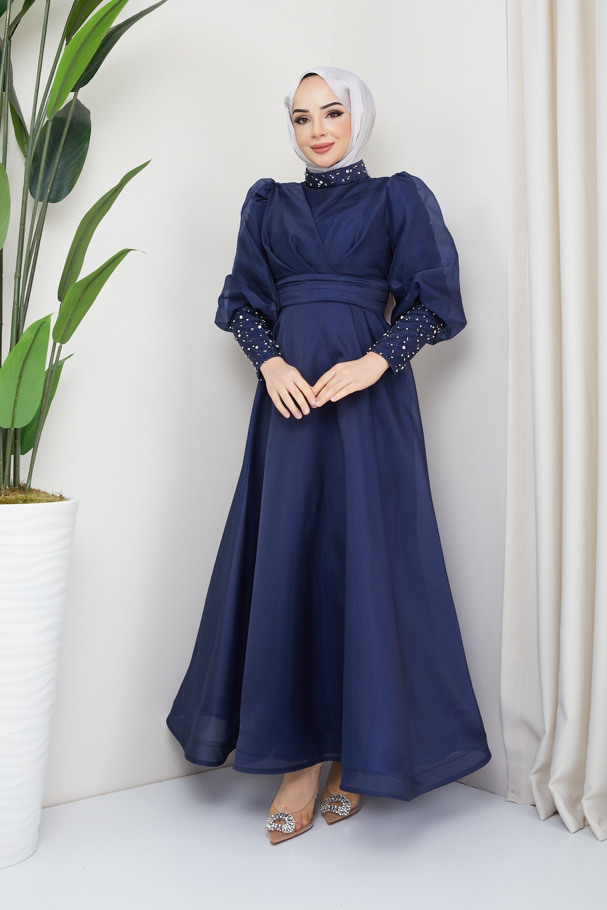 Beren Tesettür Abiye - Lacivert