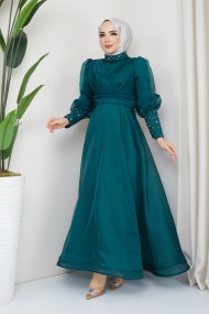 Beren Tesettür Abiye - Yeşil