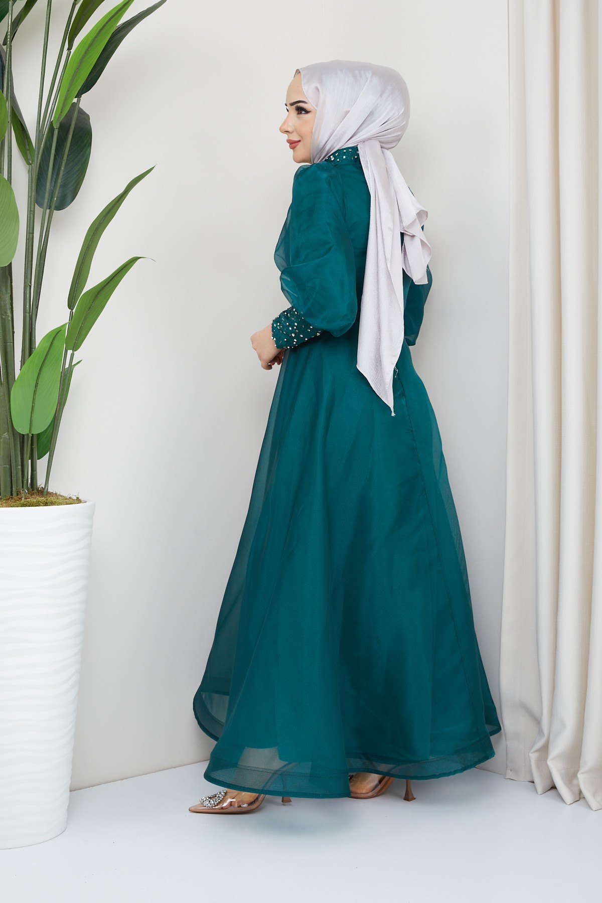 Beren Tesettür Abiye - Yeşil