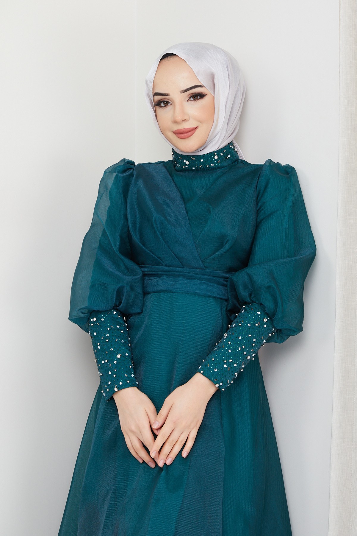 Beren Tesettür Abiye - Yeşil