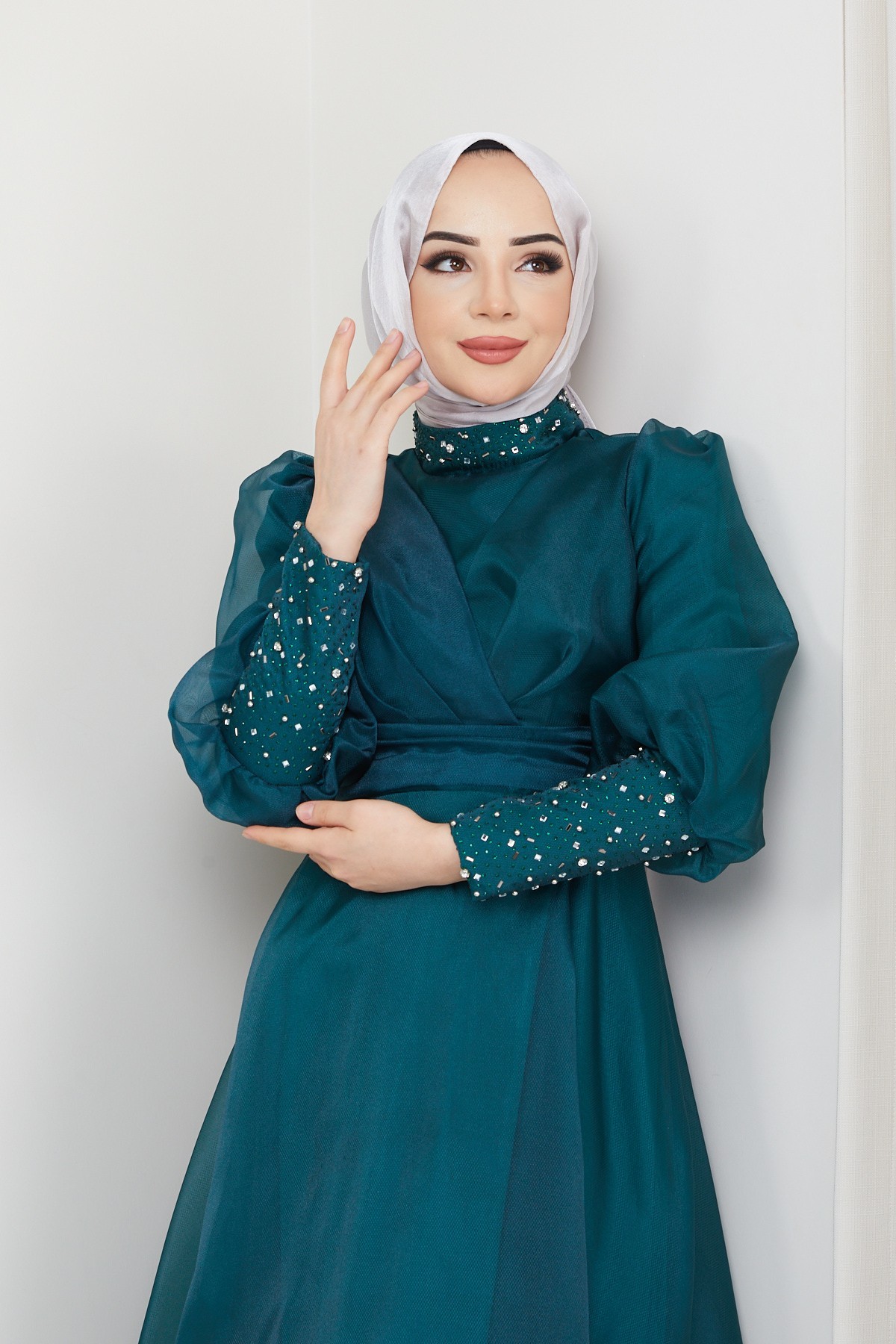 Beren Tesettür Abiye - Yeşil