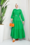Elvan Tesettür Elbise - Benetto Yeşil