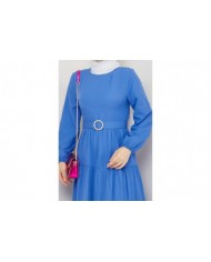 Elvan Tesettür Elbise - İndigo