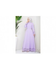 Çitlembik Tesettür Abiye - Lila