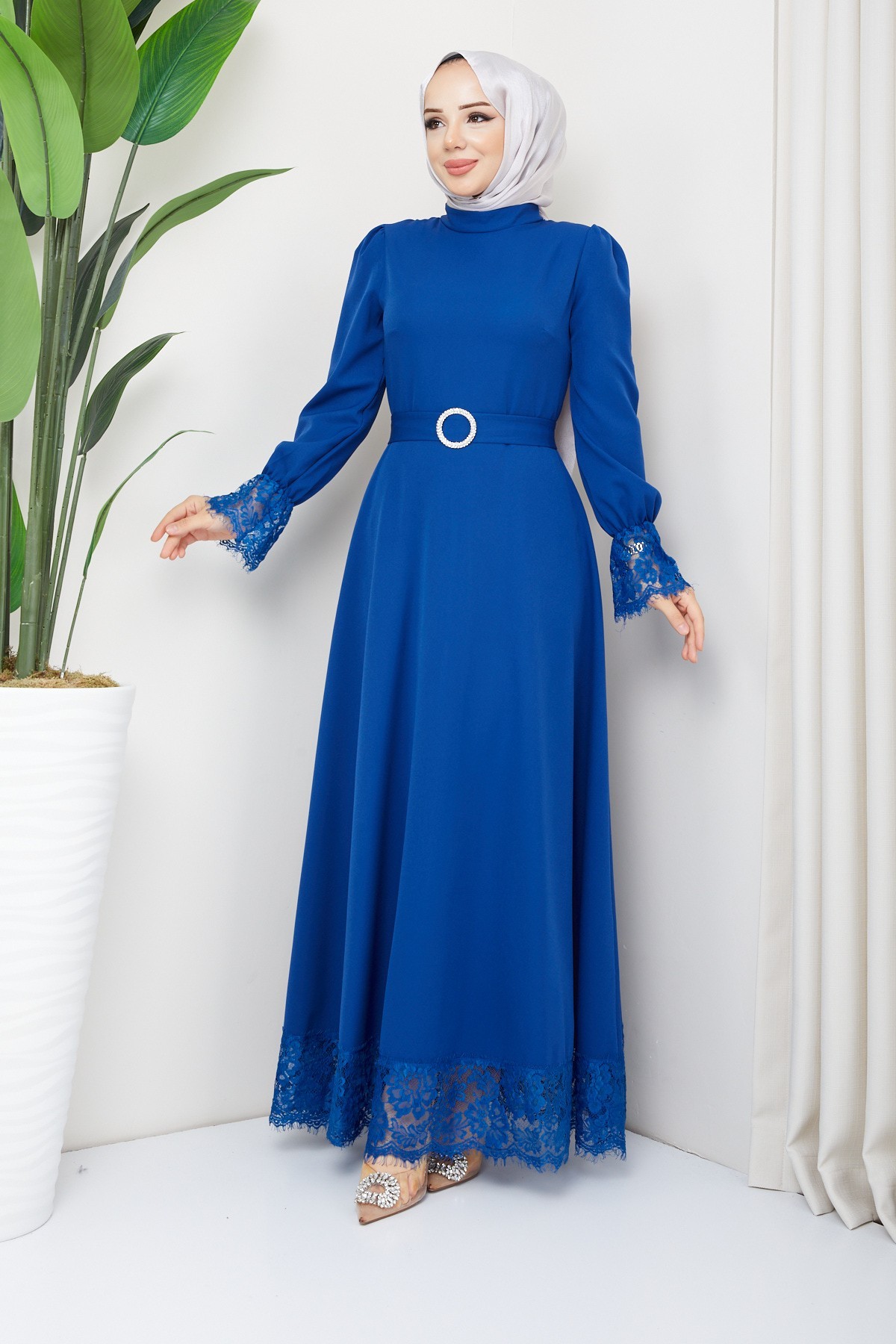 Çitlembik Tesettür Abiye - İndigo