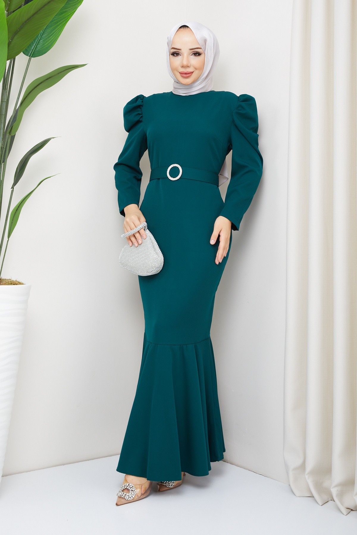 Akşın Tesettür Abiye - Yeşil