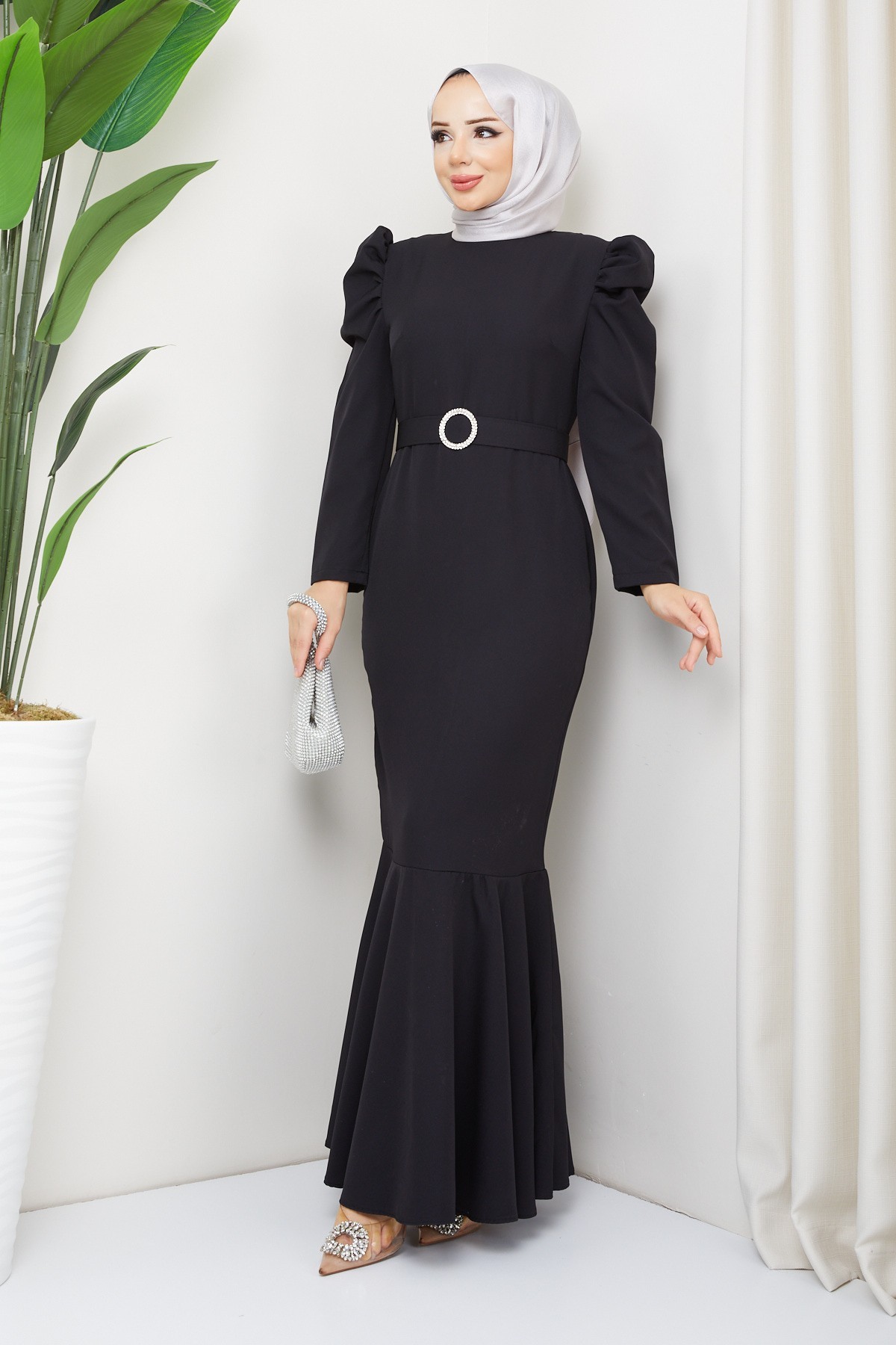 Akşın Tesettür Abiye - Siyah