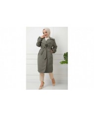 Mikrosoft Düğmeli Trençkot - Haki