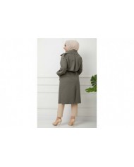 Mikrosoft Düğmeli Trençkot - Haki