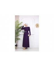 Kelebek Krep Elbise - MOR