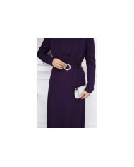 Kelebek Krep Elbise - MOR