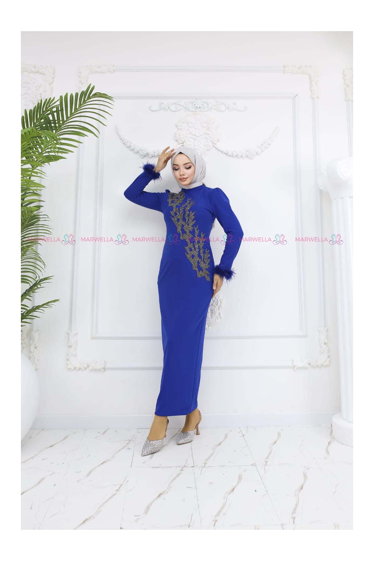 Zerrin Tesettür Abiye - Saks